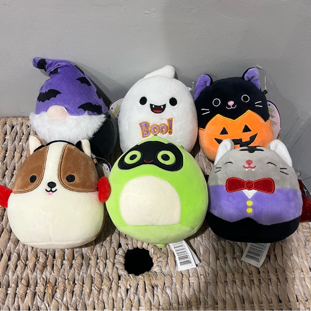 Squishmallow Halloween 2021 Lot 6 4.5” Grace Tally Zan Autumn Reginald Danny